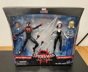 Paquete de 2 figuras Marvel Legends Spider-Verse Miles Morales y Spider-Gwen NUEVO - Imagen 1 de 2