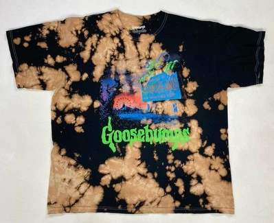 Goosebumps Horrorland Graphic T-shirt Men Large Black Tie Dye Short Sleeve - Image 1 of 4
