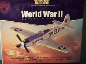 CORGI P-51D Mustang IV "Dooleybird" Nº19 Cuadrado RAF~32206 - Imagen 1 de 1