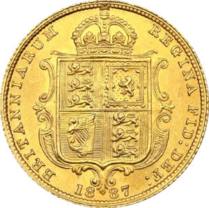 1887 Half Sovereign NGC MS63+ Victoria - Picture 1 of 4