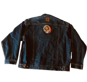 Grateful Dead Marlboro Country Store Men’s Large Leather COLLAR Custom Denim VTG - Picture 1 of 12