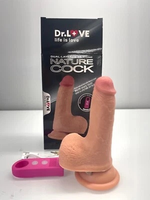 Dr.love 6.5"" Doble Capa Platino Silicona Cock Gabe Foto 1 de 2