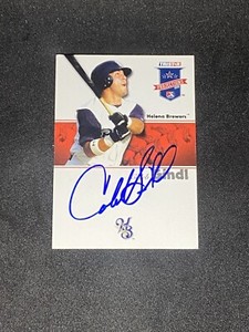 Caleb Gindl 2008 Tristar Projections #294 Helena Brewers Autographed Signed Card