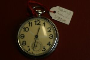 Russische Taschenuhr Molnija, getragen, die Uhr läuft unruhig. Durchmesser 45mm.