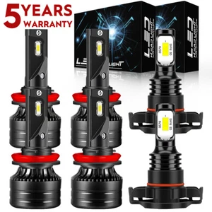 For Dodge Grand Caravan 2011-2020 LED Headlight High Low Beam Fog Light Bulb Pkg - Picture 1 of 16