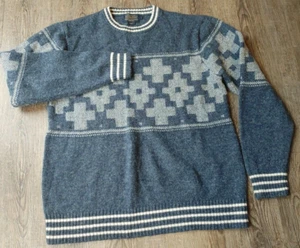 Suéter Pendleton Para Hombres Grande Lana Shetland Patrón Geométrico Lana Mills Azteca - Imagen 1 de 11