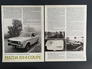 Mazda RX-4 1974 cupé vintage - artículo original de 4 páginas - Imagen 1 de 2