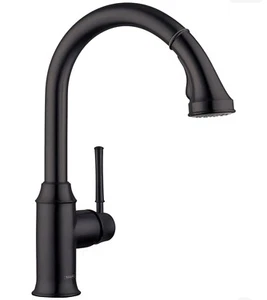 Pulverizador hansgrohe Talis C Premium 1 mango 15 pulgadas de alto tirón hacia abajo negro mate - Imagen 1 de 2