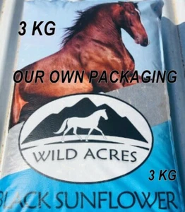 AVIGRAIN Wild Acres Black Sunflower Seeds 3kg - Picture 1 of 13