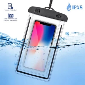 Universal Waterproof Pouch Cellphone Dry Bag Case IPX8 for iPhone 13 12 Pro Max - Picture 1 of 15
