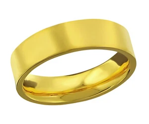 316L EDELSTAHL VERGOLDET *** Schlichter Ehering Trauring Bandring seidenmatt - Bild 1 von 6
