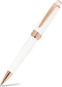 Cross Bailey Pearlescent White Lacquer Ballpoint Pen with Rose Gold appointments - Imagen 1 de 7