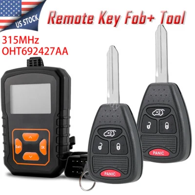 2 para Jeep Liberty Dodge Avenger 2010 2011 2012 2013 mando a distancia sin llave llavero de coche Foto 1 de 4