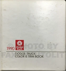 1990 Dodge Truck Color Tapicería Dealer Álbum RAM Camioneta D150-D350 Dakota Etc - Imagen 1 de 2