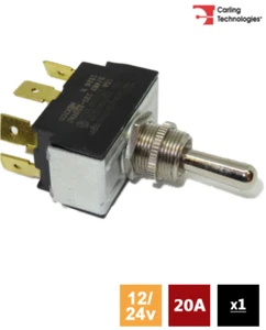 Carling 273.107 G-Series ON/OFF/ON 12/24V DP Metal Toggle Switch Ø12.7mm - Picture 1 of 1