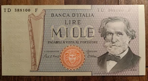 20. Februar 1980 Italienische Republik 1.000 Lire Typ Verdi Neuer Typ in F.d.S. - Bild 1 von 2