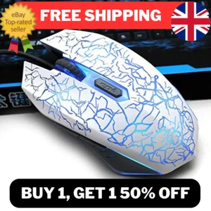 Wired Gaming Mouse RGB High DPI Performance Backlight Optical LED Computer - Picture 1 of 20