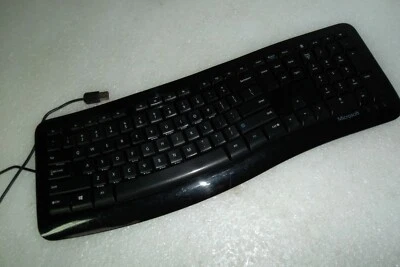 Microsoft Comfort Curve Keyboard 3000 USB Multimedia Contour 1482 3TJ-00001 OEM - Image 1 of 4
