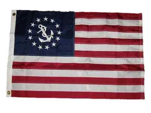 2x3 Ft Yacht Ensign Flag EMBROIDERED NYLON Boating Boat USA US American - Picture 1 of 7