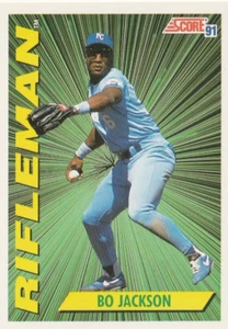 Bo Jackson 1991 Score #412 Rifleman KC Royals MLB Card Free Shipping - Picture 1 of 2