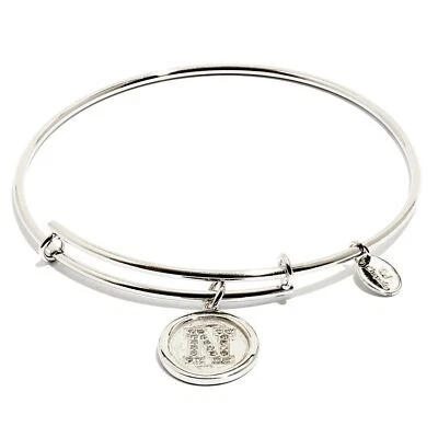 Chrysalis CRBT05NSP Damen Armreif Initials Collection Buchstabe N silber weiß - Bild 1 von 3