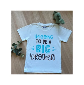 Nueva con etiquetas Camiseta Blanca Anuncio de Bebé Personalizada Hermana Mayor Gran Hermano Regalo - Imagen 1 de 4