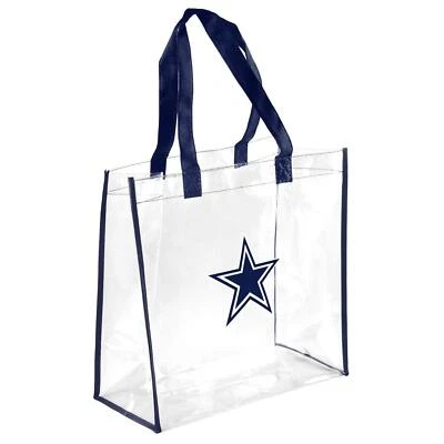 NFL Dallas Cowboys Clear Reusable Plastic Tote Bag Stadium Approved - Image 1 of 4
