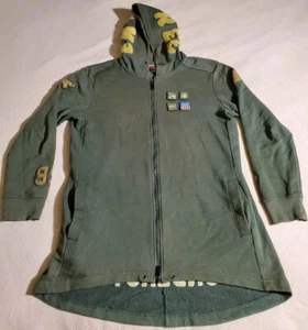 Entree Misunderstood Hoodie, Graffiti Full Zip Army Style Olive Drab - Picture 1 of 14