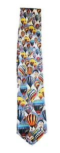 NWT Museum Artifacts Hot Air Balloons of the World 100% Silk Neck Tie - Picture 1 of 3