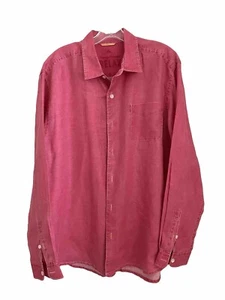 Tommy Bahama Relax Hemd Rot Herren L Rot Langarm Button Up Down - Bild 1 von 11