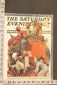 1928 CIRCUS CARNIVAL CLOWN COSTUME ETHNIC INDIA ELEPHANT JACKSON ART COVER SA20 - Picture 1 of 1