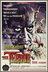 The Terror 1963 Horror Thriller Film Roger Corman Retro Vintage Poster Print Art - Picture 1 of 4