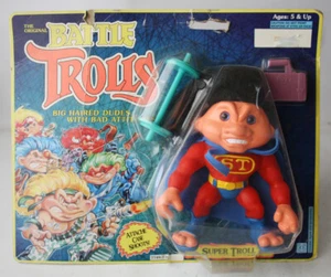 VINTAGE 1993 ORIGINAL BATTLE TROLLS SUPER TROLL SUPERMAN HASBRO NEW ! - Picture 1 of 6