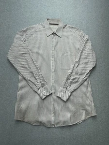 Ermenegildo Zegna Hemd Herren Größe 39 Weiß Gestreift Preppy Luxus Made In Italy - Bild 1 von 14