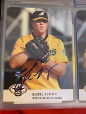 BLAINE BOYER AUTOGRAPHED SIGNED 2005 JUST STAR MINORS CARD COA