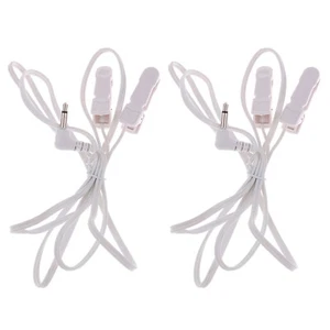 2x Electrode Lead Wires with 2 Ear Clips for Tens Machine Massager 2.5mm Jack UK - Picture 1 of 11