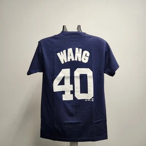 Vintage authentisches majestätisches MLB New York Yankees Wang marineblaues T-Shirt ERWACHSENE - Bild 1 von 2