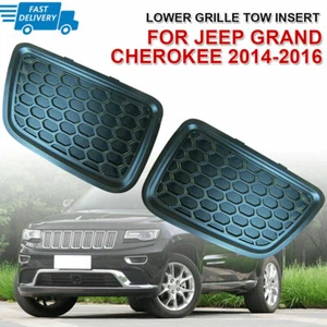 For Jeep Grand Cherokee 2014-2016 Front Lower Grille Tow Insert Bezel 2Pcs - Picture 1 of 5