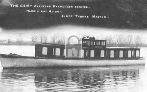 The Gem Passenger Boat Hardin Alton Illinois IL - 8.5x11 Print - Picture 1 of 2