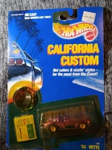 1989 Hot Wheels California Custom ‘63 VETTE #1305-0911 - Picture 1 of 3