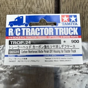 Tamiya Carbon Reinforced Matte Finish Diff Housing For Tractor Truck 56524 - Picture 1 of 4