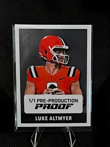 2025 Leaf Metal Pre-Production Proof Luke Altmyer 1/1 Illinois Fighting Illini - Picture 1 of 2