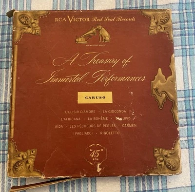 ENRICO CARUSO / RCA VICTOR 5X45 RPM BOX SET / IMMORTAL PERFORMANCES / RED VINYL - Image 1 of 4