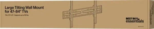 Best Buy essentials - Tilting TV Wall Mount For Most 47-84" TVs - Black - Picture 1 of 6