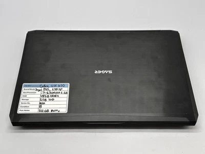 Sager P650RS Gaming Laptop i7-6700HQ, 48GB, 1TB SSD, 500GB NVMe, No OS/Charger - Image 1 of 4