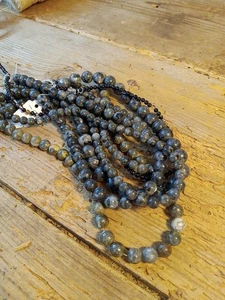 Lot Of Six Bead Strands Labradorite And Agate - Picture 1 of 8