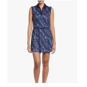 Callaway Opti-Dri Sleeveless Golf Dress Blue Floral Print Womens Size M Medium - Picture 1 of 6