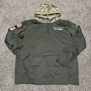 Nike Dri-Fit Minnesota Vikings NFL Size Large L Salute to Service Hoodie OnField - Picture 1 of 6