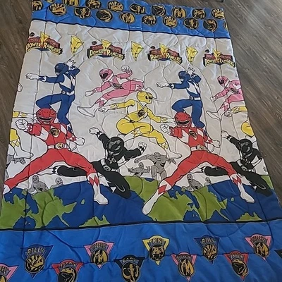 Vintage 1994 Mighty Morphin Power Rangers Twin Size Comforter  - Image 1 of 4