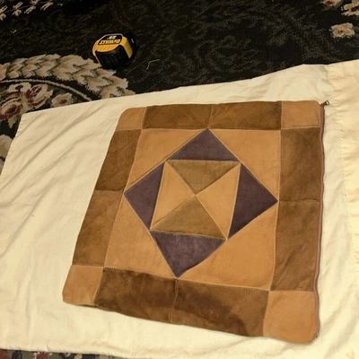 Трендовый, Suade, геометрический, оттенки коричневого, наволочка - Изображение 1 из 4